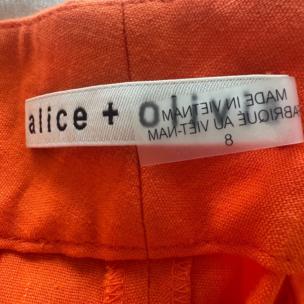 Alice + Olivia Bright Orange Fabric
